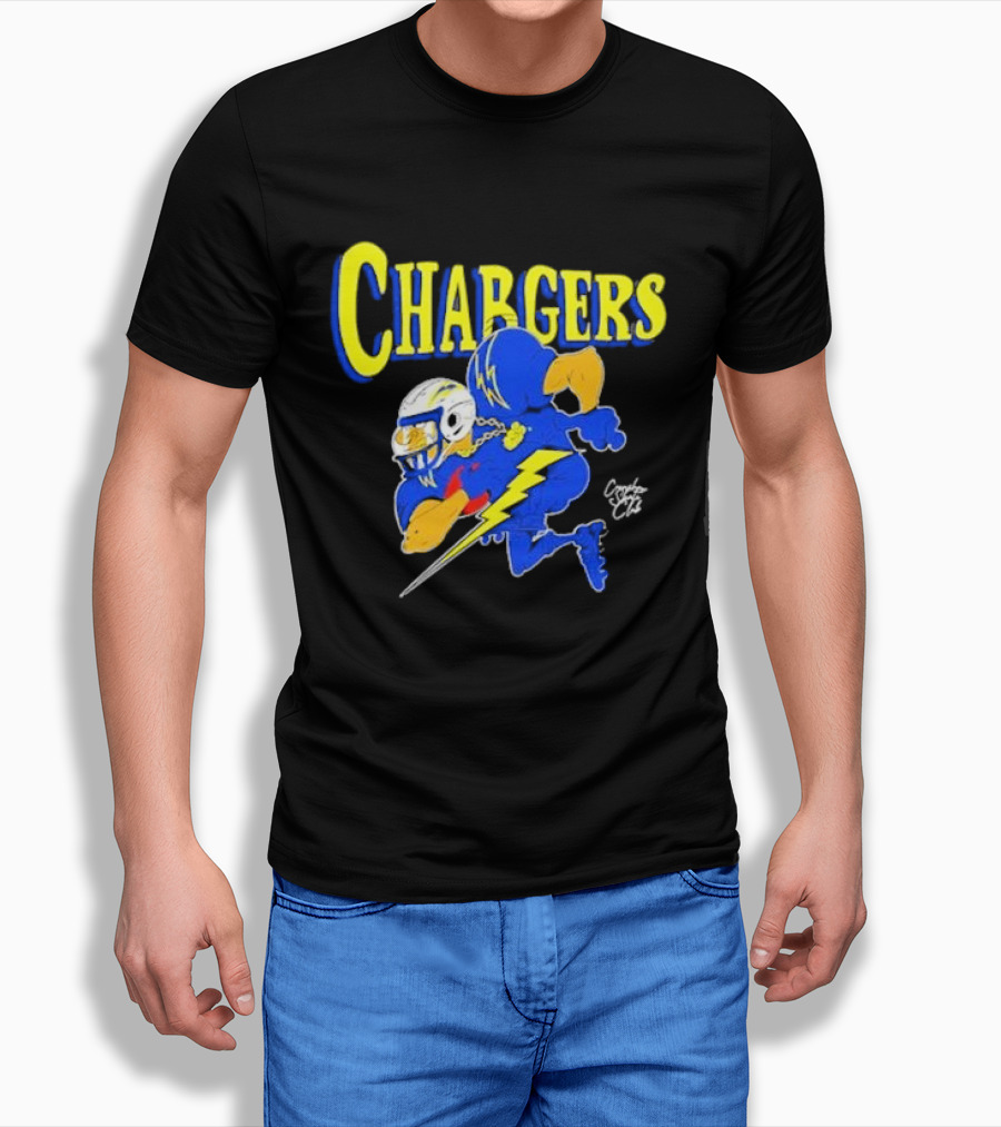 Chargers Crenshaw Skate Club Football Player Lightning Shirt