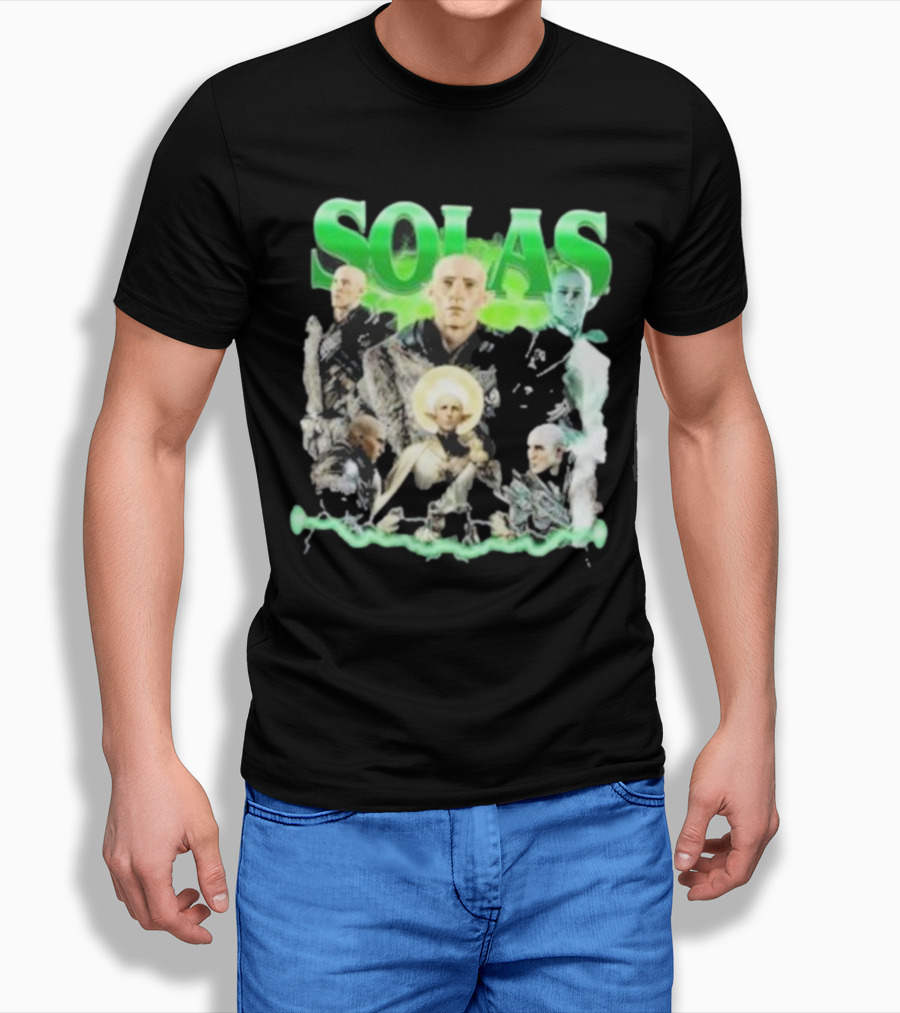 Solas Dragon Age Multiple Portraits Green Aesthetic Fan Shirt
