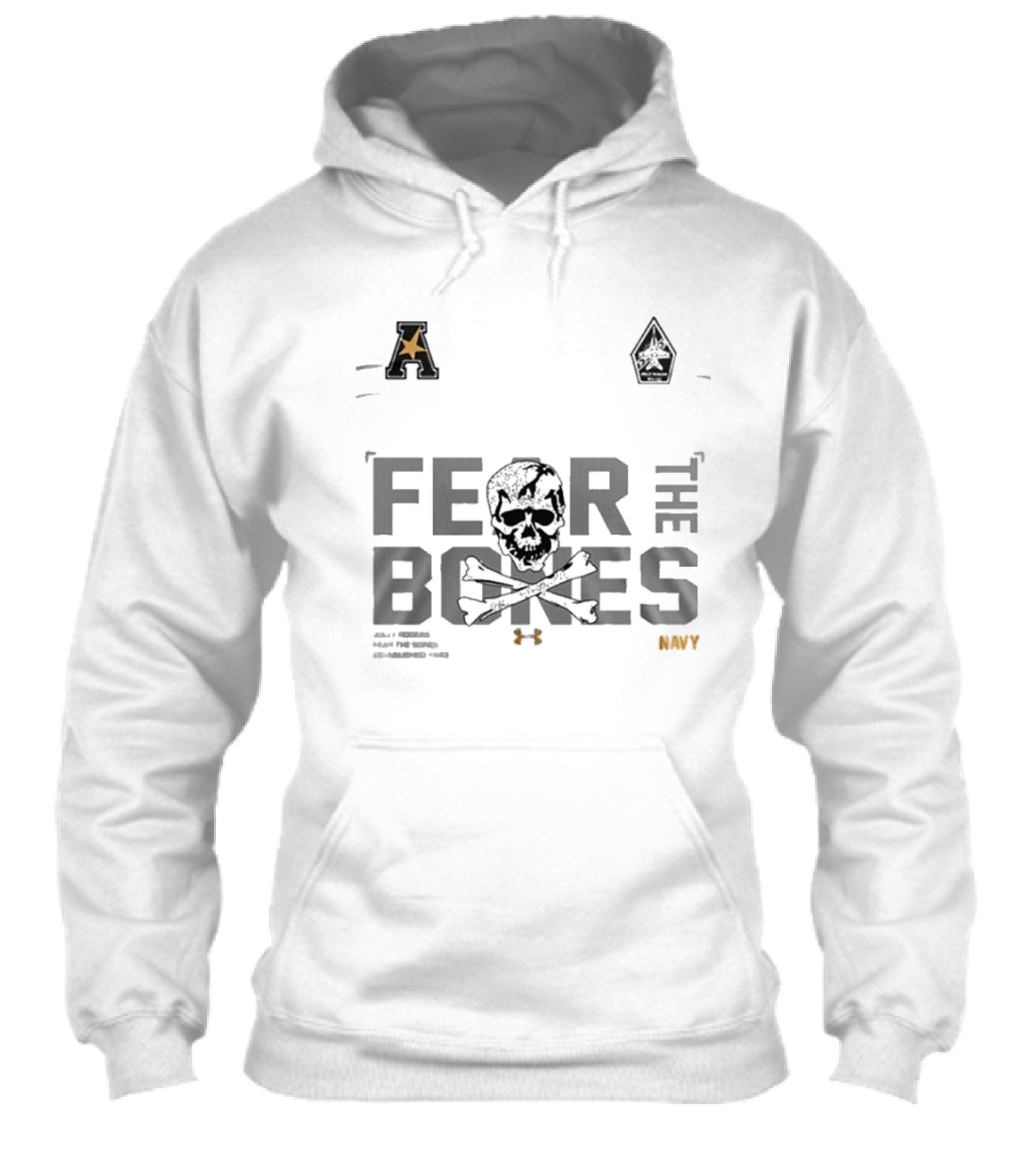 Navy Midshipmen X Jolly Rogers Fear The Bones Shirt