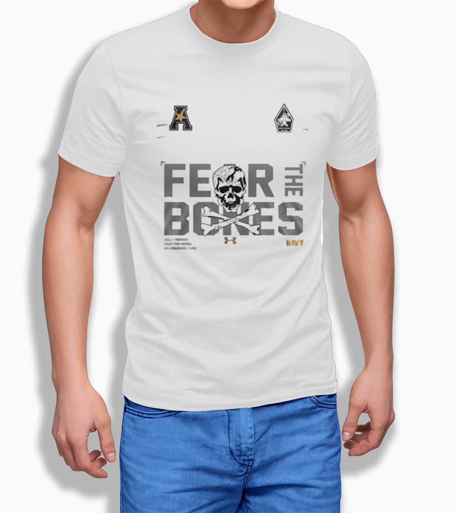 Navy Midshipmen X Jolly Rogers Fear The Bones Shirt