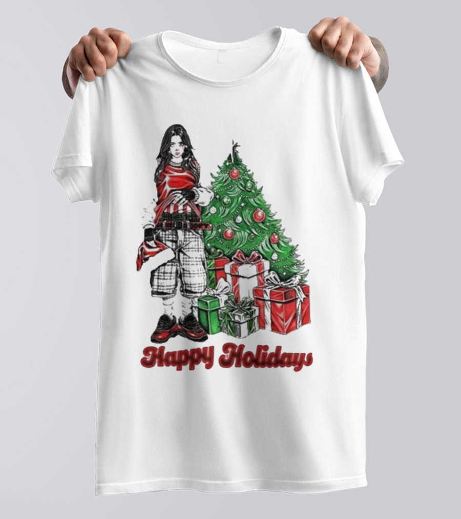 Cherry Glazerr Candy Cane Heart Sparkle Lettering Shirt