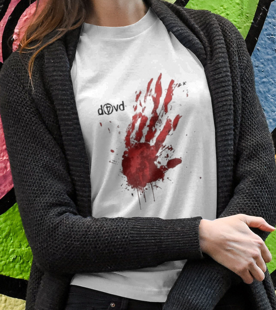 D4Vd Blood Handprint Splatter Shirt
