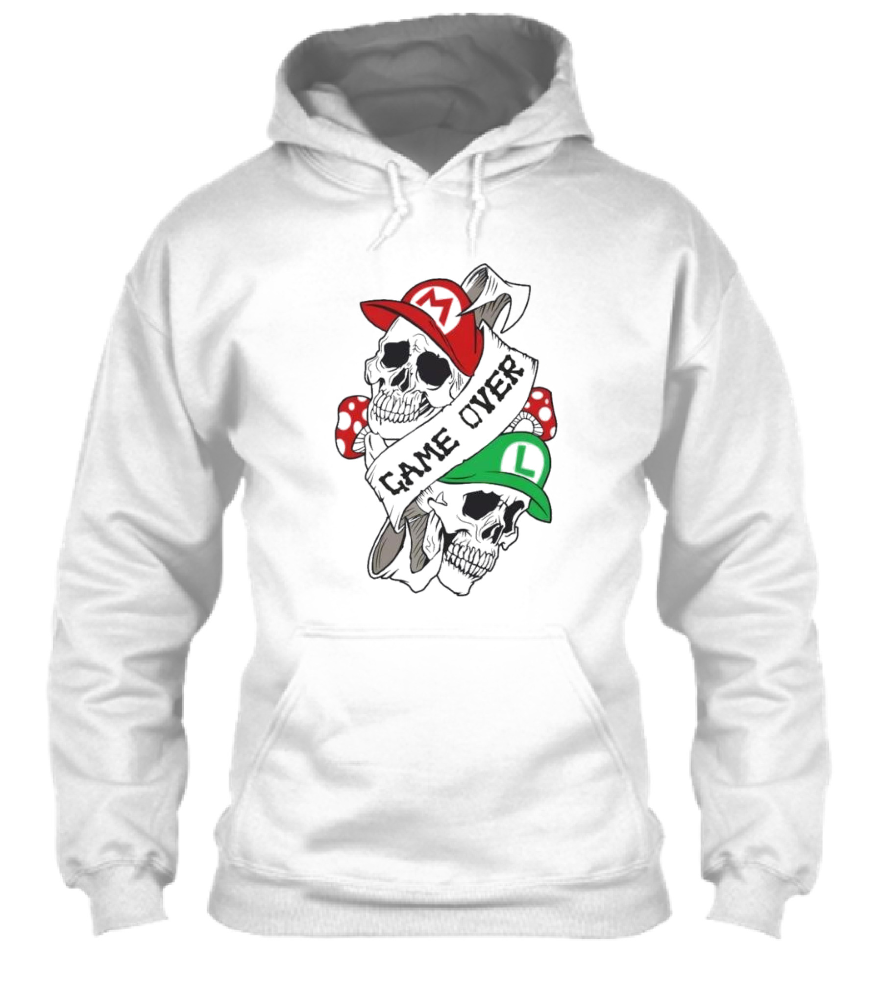 Game Over Skull M L Gaming Mushroom Shirt
