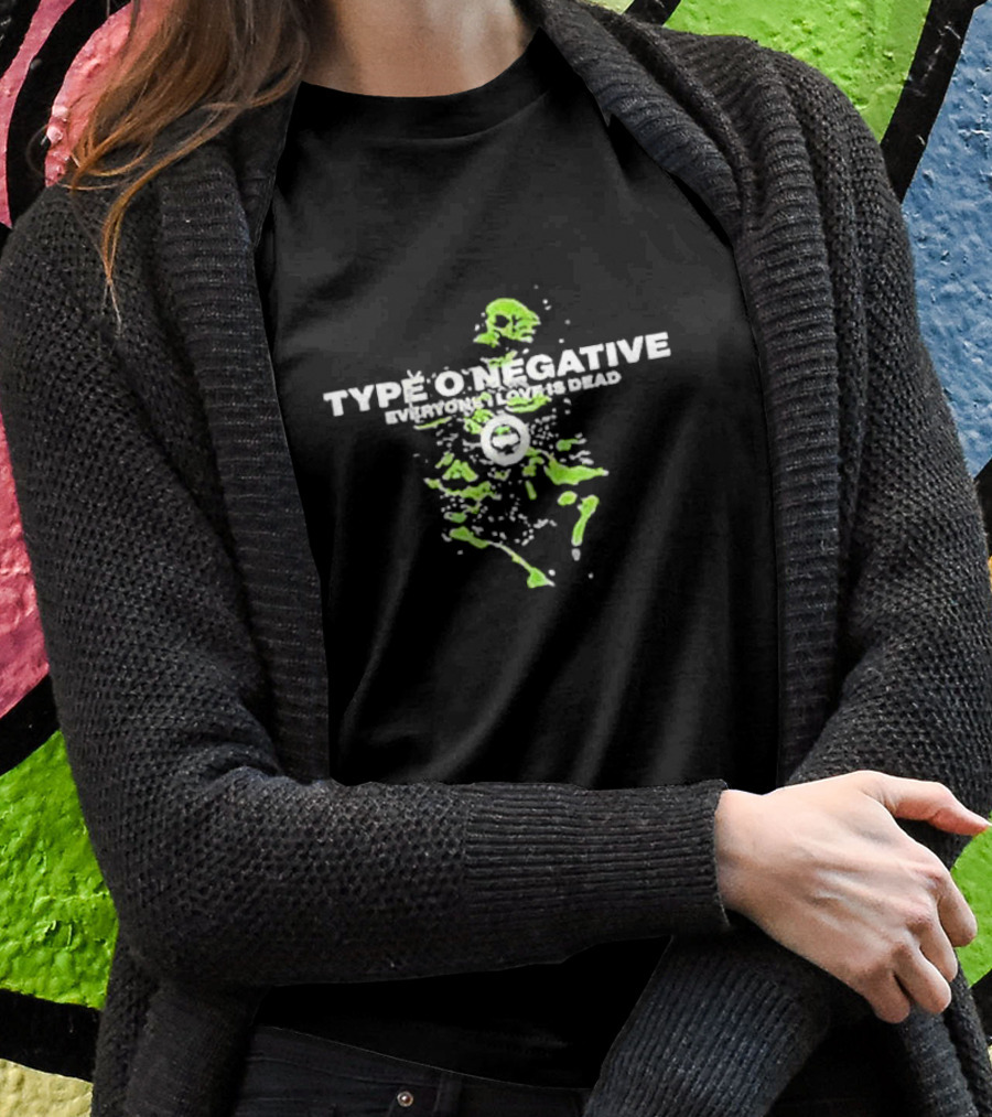 Type O Negative Everyone I Love Is Dead Green Skeleton Shirt