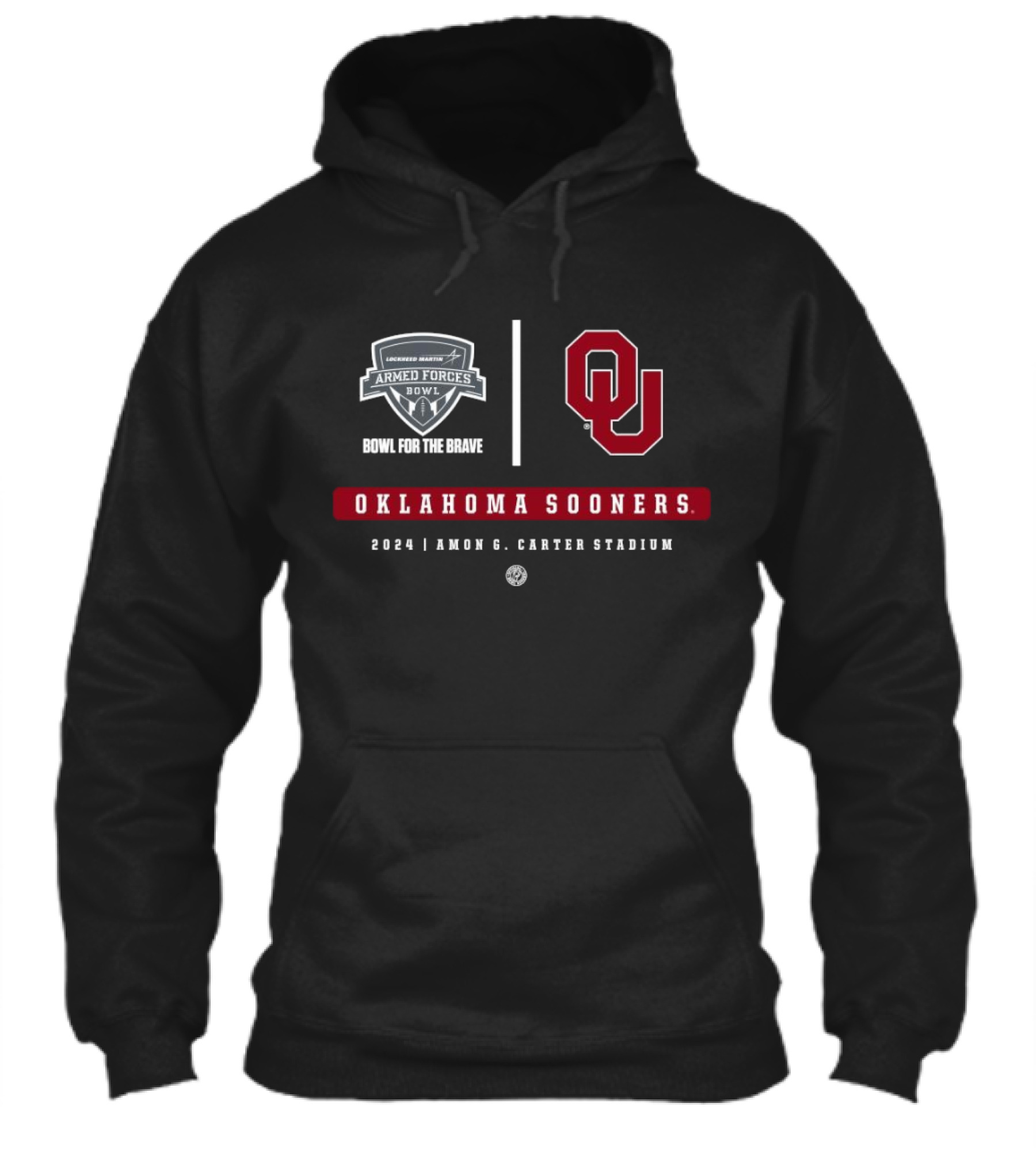 Oklahoma Sooners Armed Forces Bowl 2024 Amon G Carter Stadium Bowl For The Brave Shirt