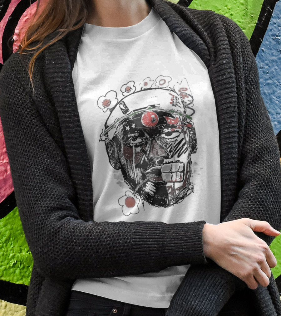 Vameee Labron James Floral Artistic Face Shirt