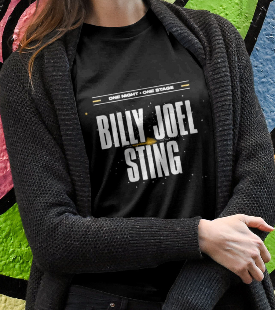 One Night One Stage Billy Joel Sting 2025 Tour Shirt