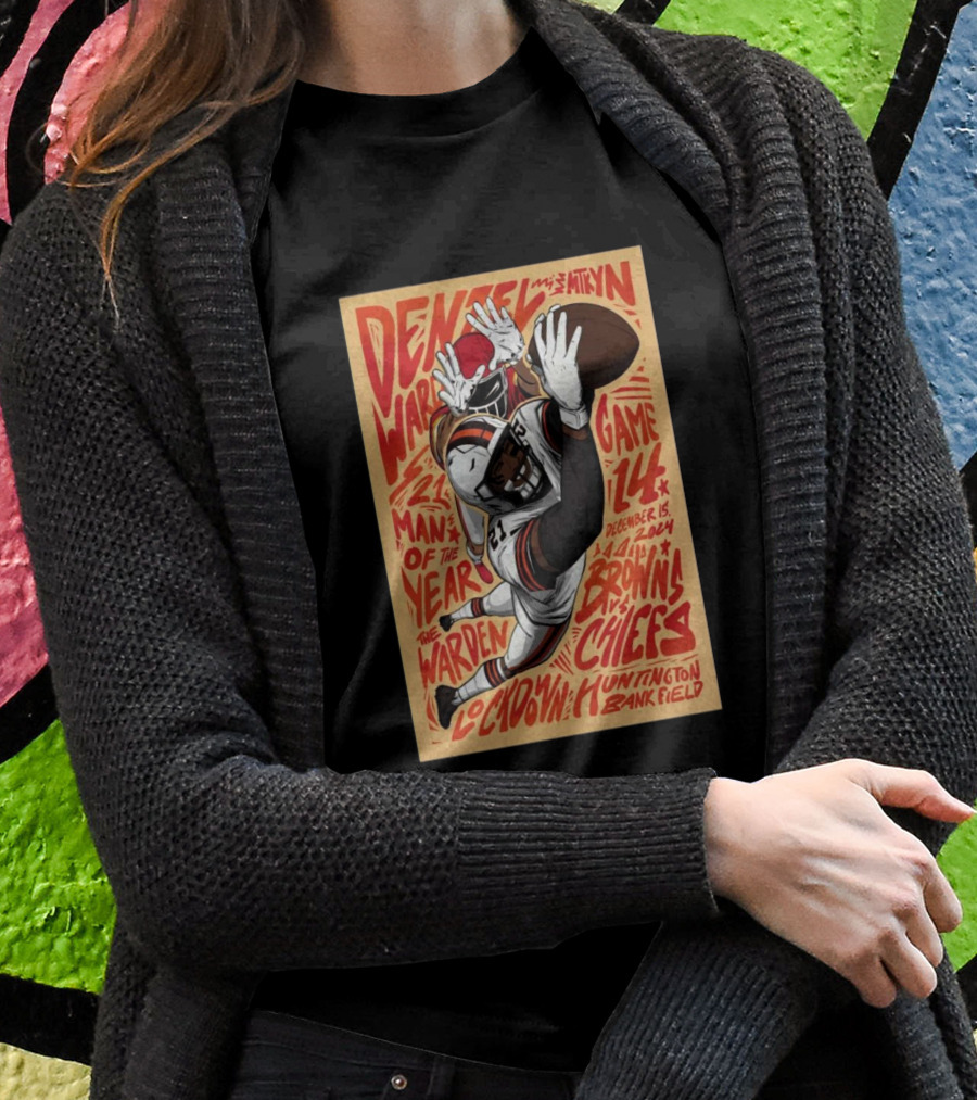 Denzel Warden Lockdown Man Of The Year December 14 2024 Browns Vs Chiefs Huntington Bank Field Shirt