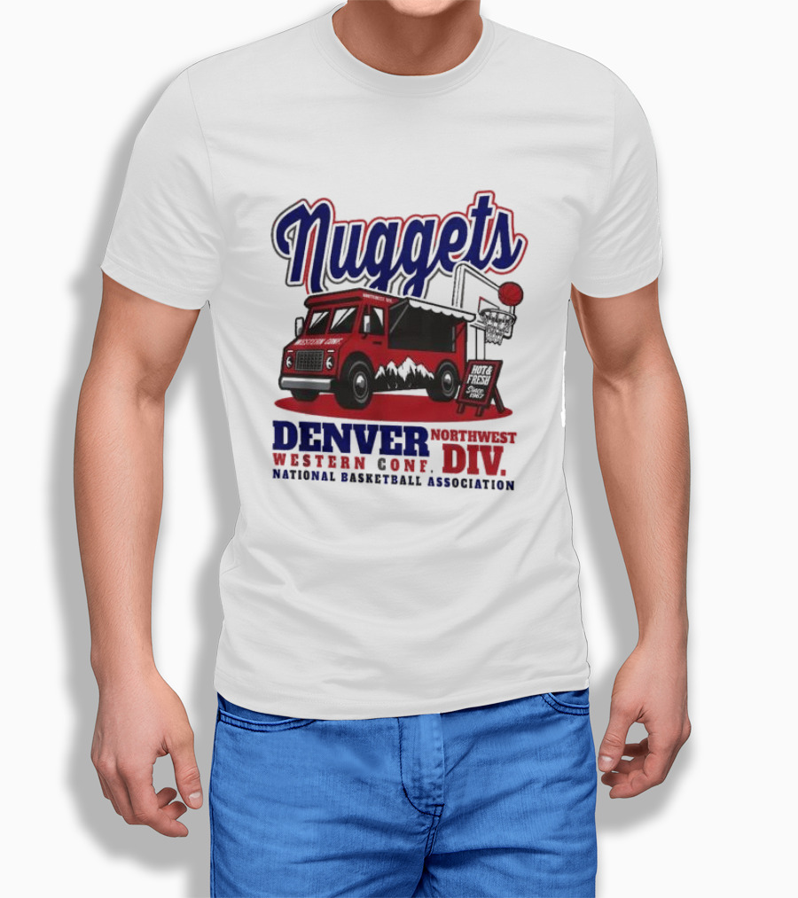 Nuggets Retro Food Truck Denver Northwest Division Western Conference National Basketball Association Shirt