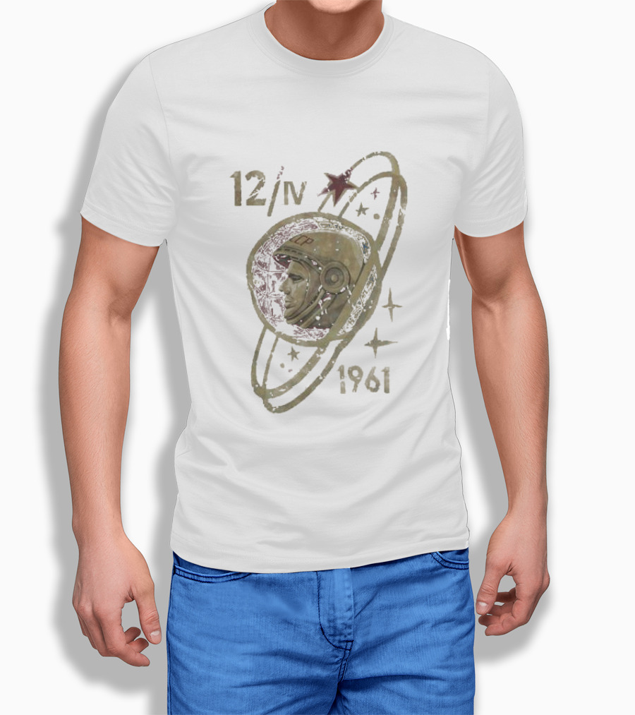 Yuri Gagarin Soviet Space 12 Iv 1961 Cccp Cosmonaut Orbit Stars Shirt