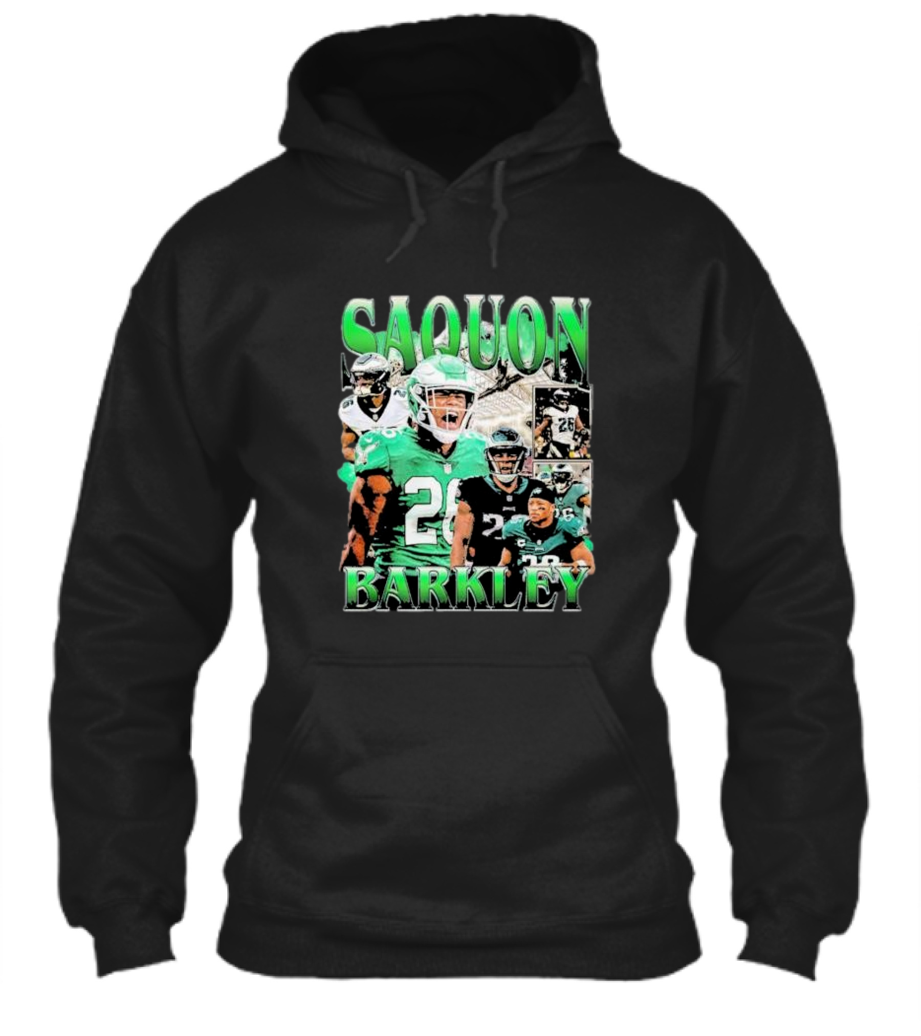 Saquon Barkley Players In Green And Black Jersey Collage Shirt