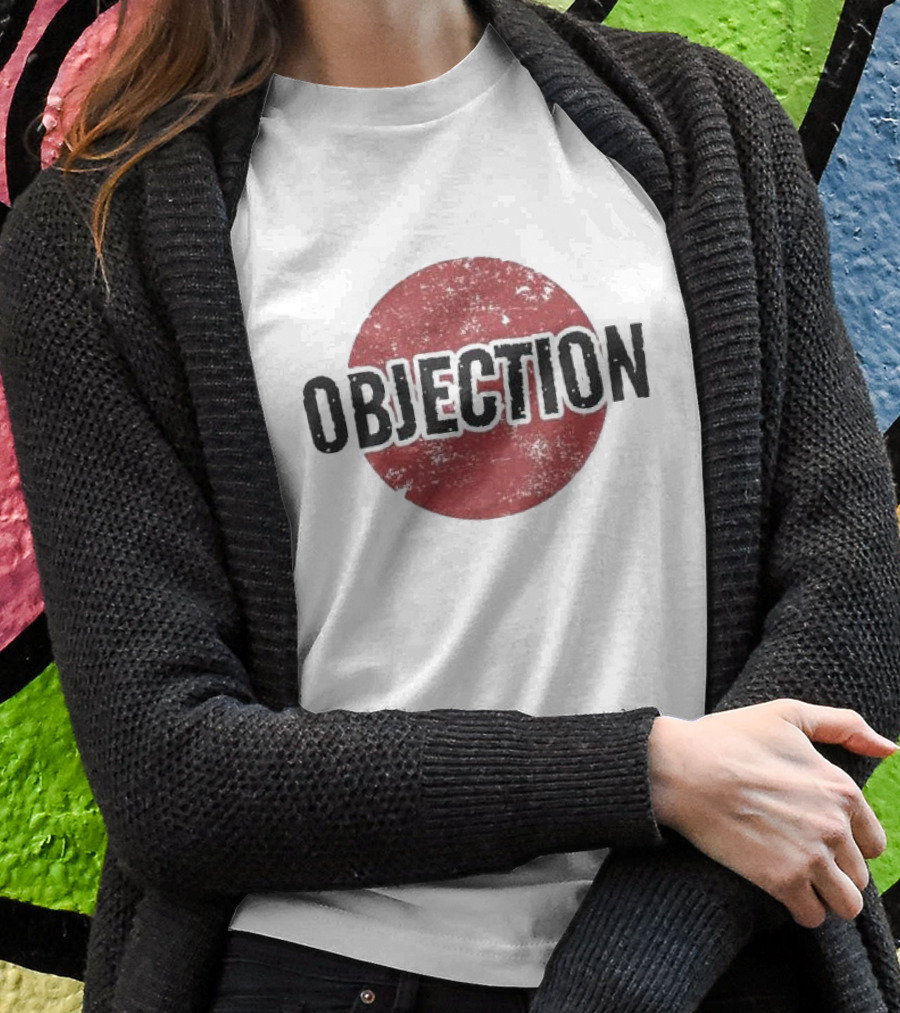 Objection Distressed Red Circle Manmarzee Shirt