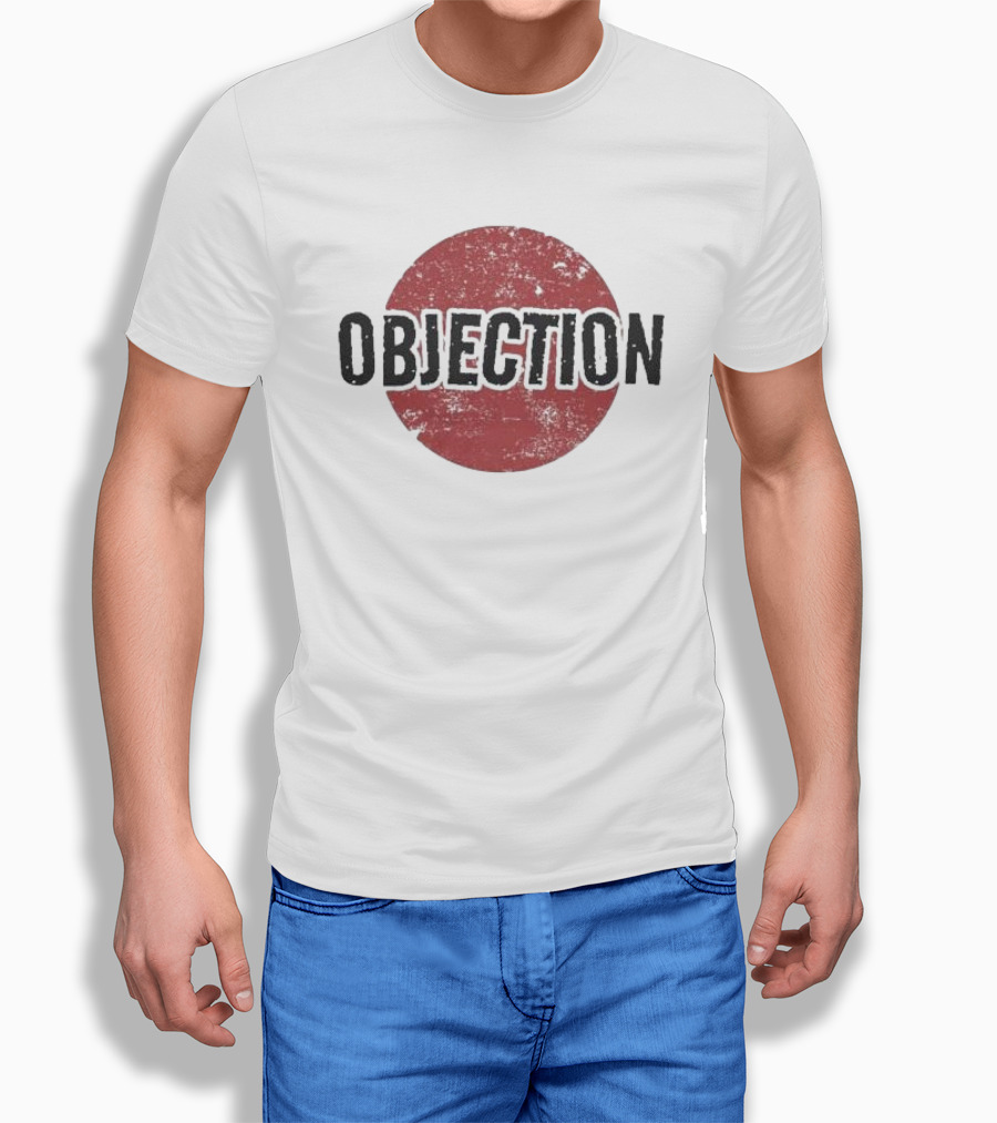Objection Distressed Red Circle Manmarzee Shirt
