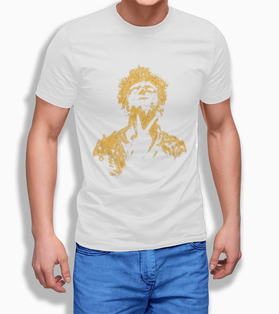 Anthony Green California Fire Relief Fund Charity Portrait Yellow Sketch Shirt