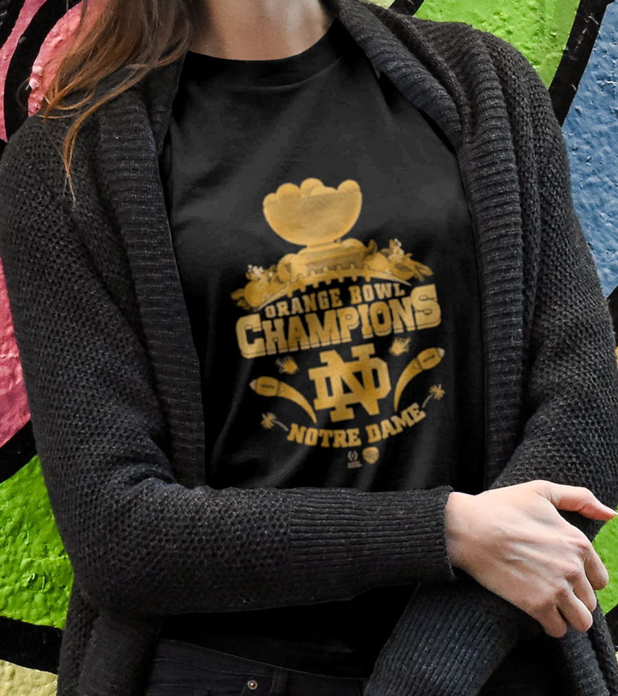Notre Dame Orange Bowl Champions Nd Golden 2025 Shirt