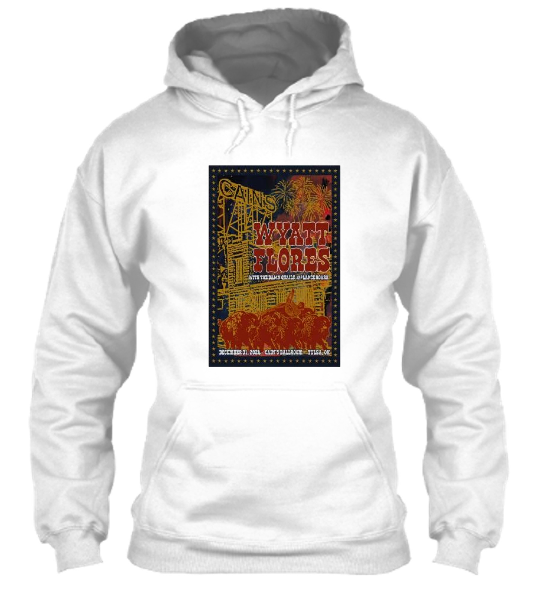 Cains Ballroom Wyatt Flores With The Damn Quails And Lance Roark December 31 2024 Tulsa Ok Shirt