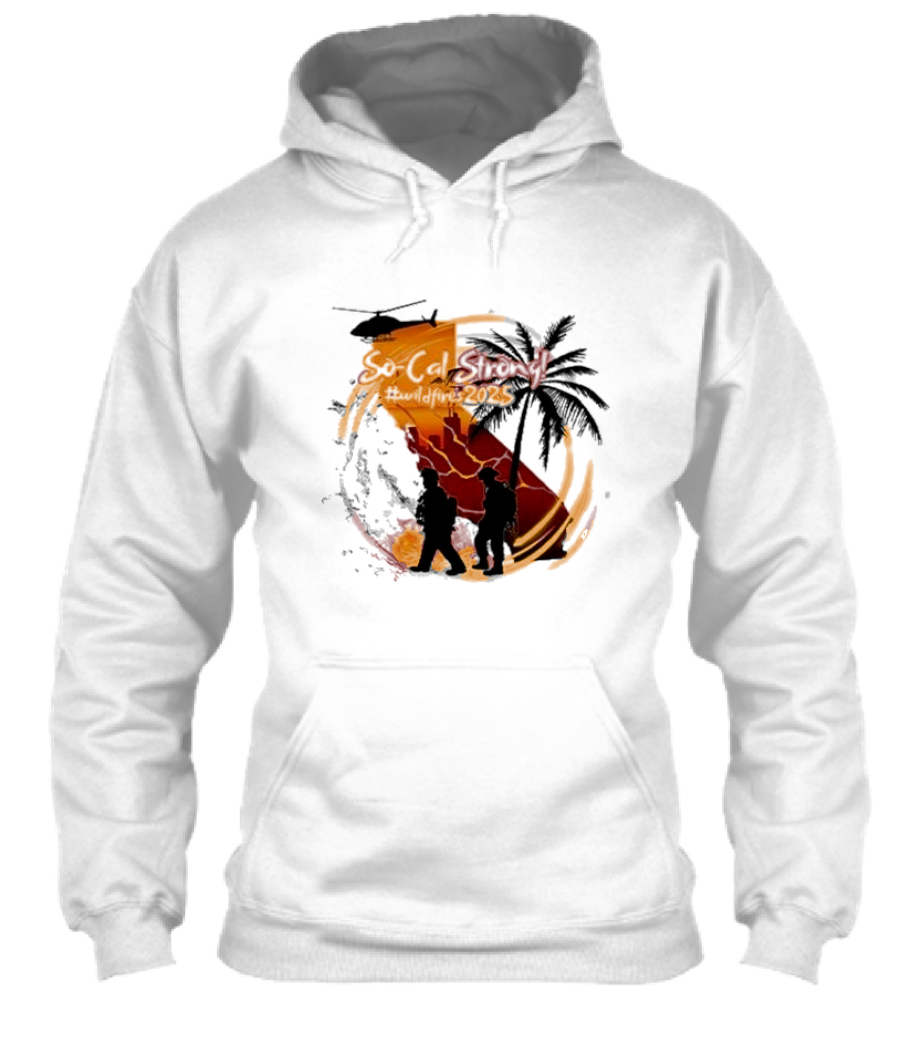 Socal Strong Wildfires2023 California Firefighters Helicopter Palm Tree Shirt