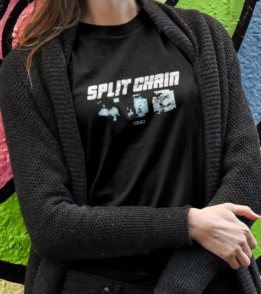 Split Chain Motionblur Exploring Futuristic Machinery And Abstract Dynamics Shirt