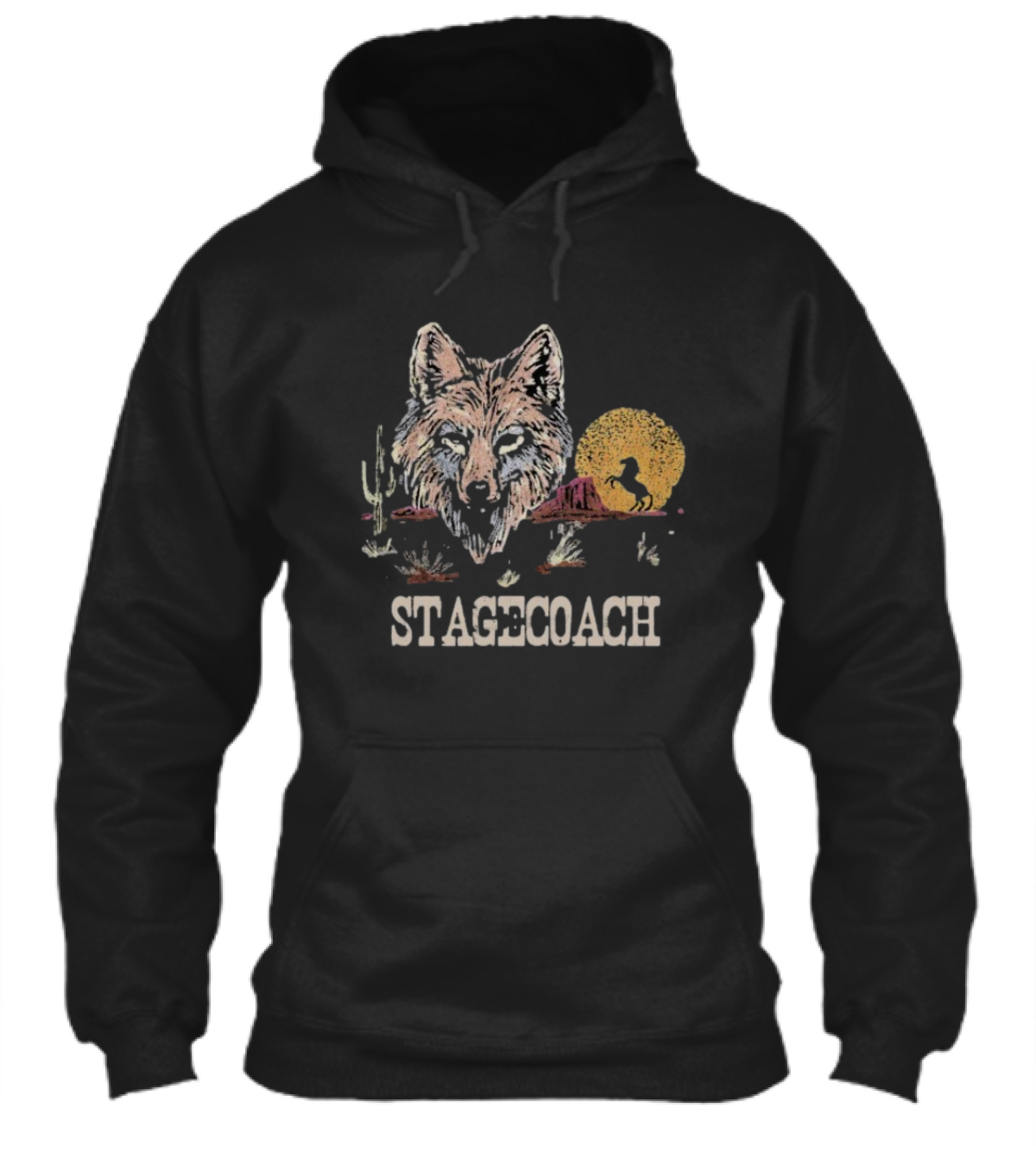 Stagecoach Lone Coyote Indio California 2025 Wolf Desert Scene Shirt